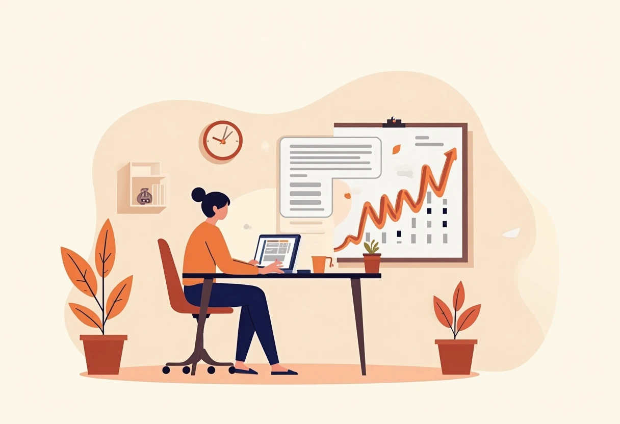 Freelancer werkt aan projectplan