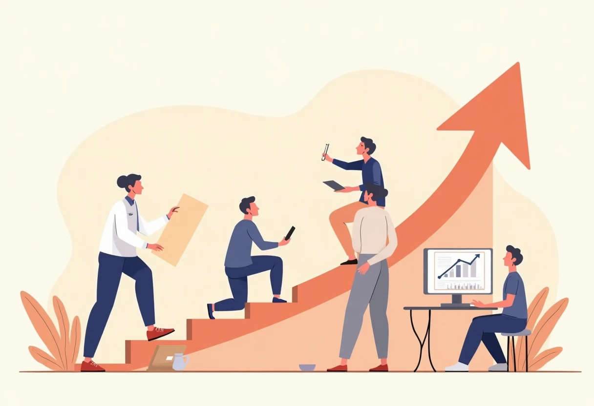 Manager de données analysant des graphiques