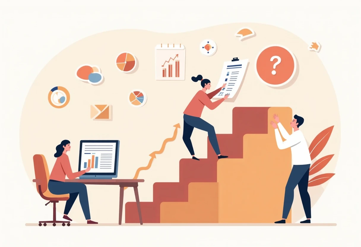 Professionnel de la vente analysant des données de performance