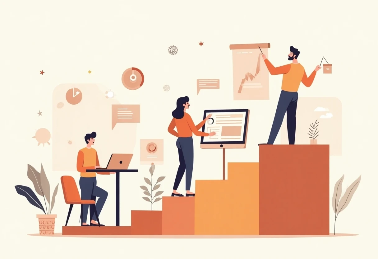 Teaching in a classroom